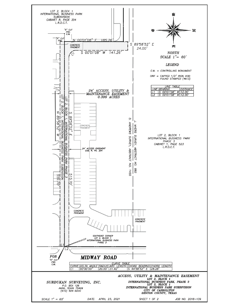 Easement Exhibits drawing