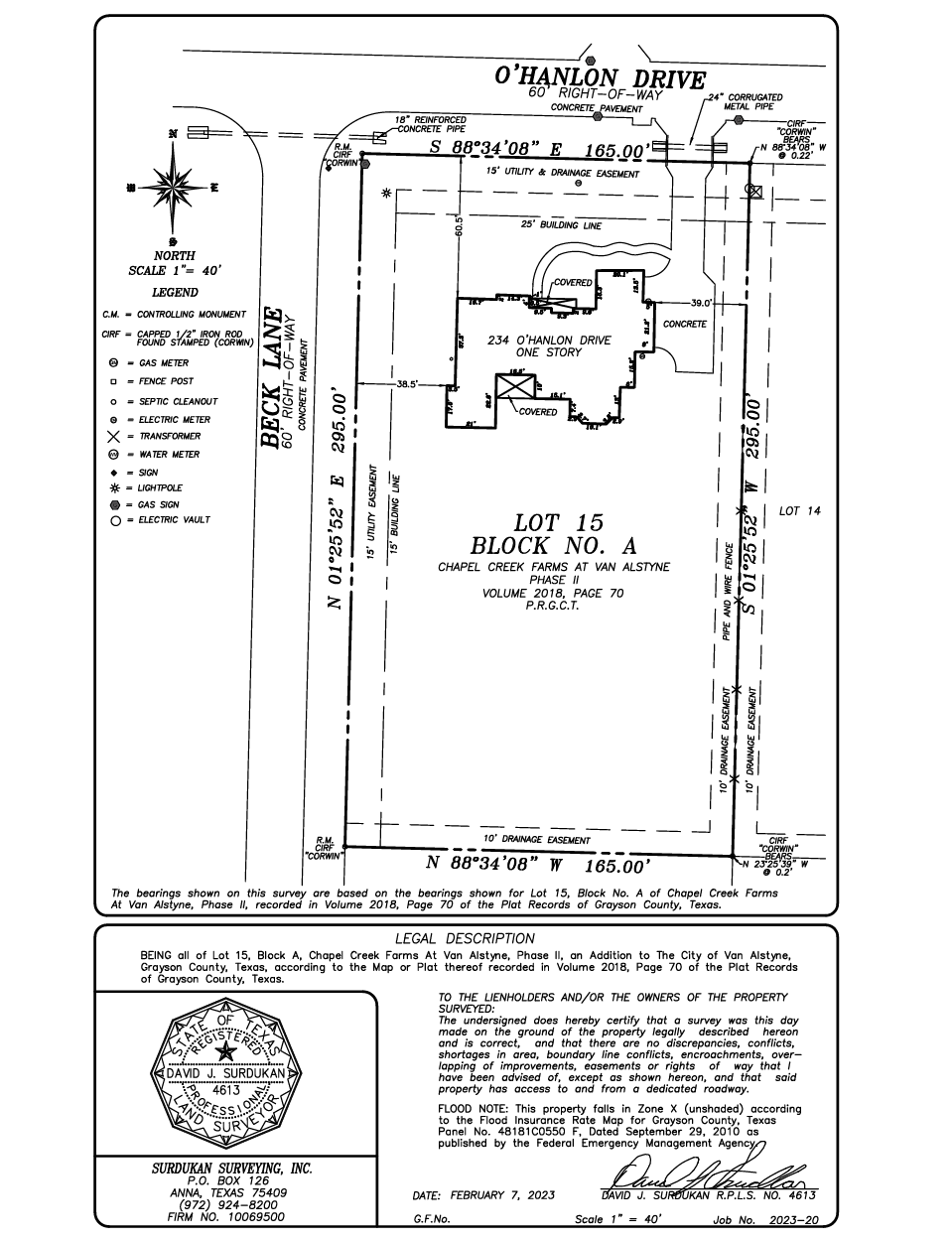 Title Survey drawing